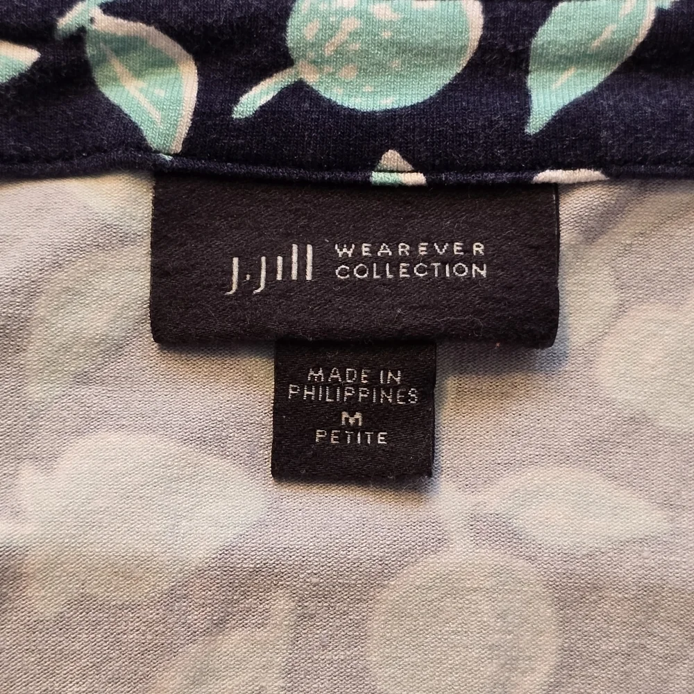 J.Jill Wearever Fruit Tee Shirt Size Medium Petite